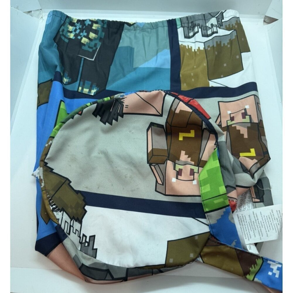 Mojang Minecraft Polyester Draw String Backpack Soft All Over Print Anime - Picture 3 of 6